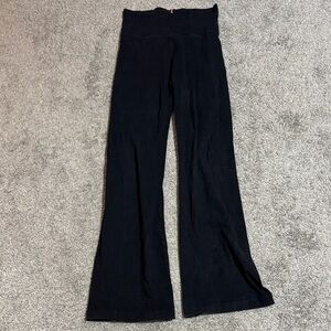 Hard Tail Black Foldover Flare Leggings